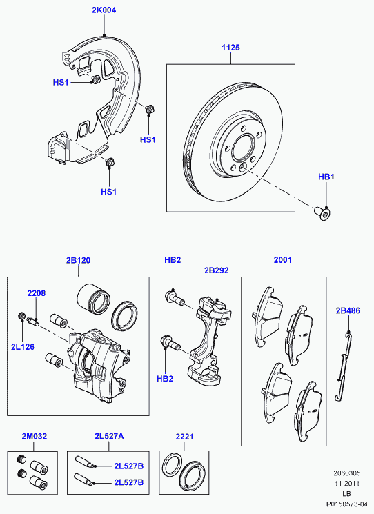 Land Rover LR000751 - Kit manicotti di guida, Pinza freno autozon.pro