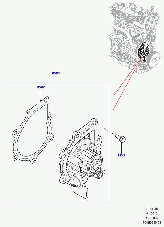 FORD LR011694 - Pompa acqua autozon.pro