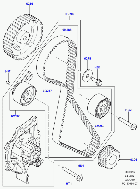 Land Rover LR0 00660 - Galoppino / Guidacinghia, Cinghia dentata autozon.pro