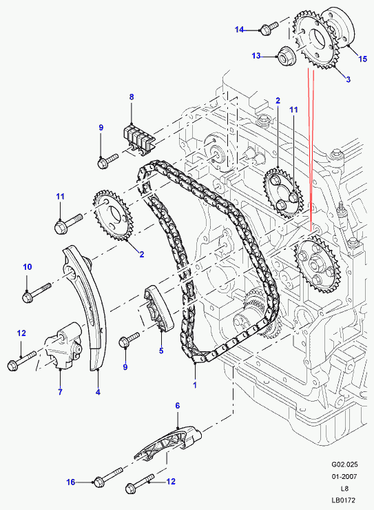 Land Rover LR 004457 - Catena distribuzione autozon.pro