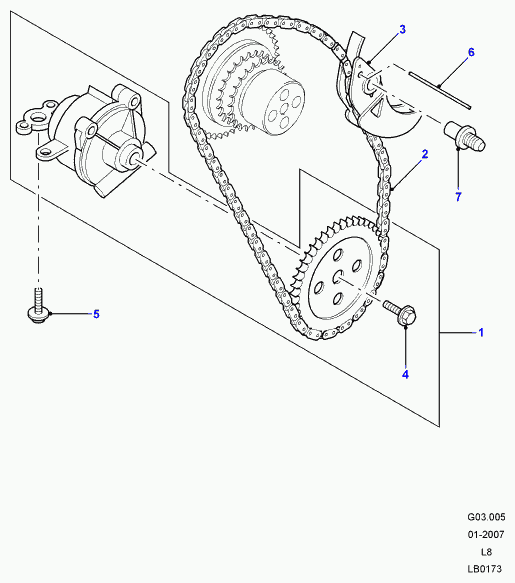 Land Rover LR 004406 - Tendicatena, Azionamento pompa olio autozon.pro