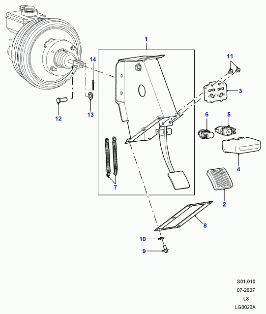 Jaguar XKB500180 - Interruttore luce freno autozon.pro