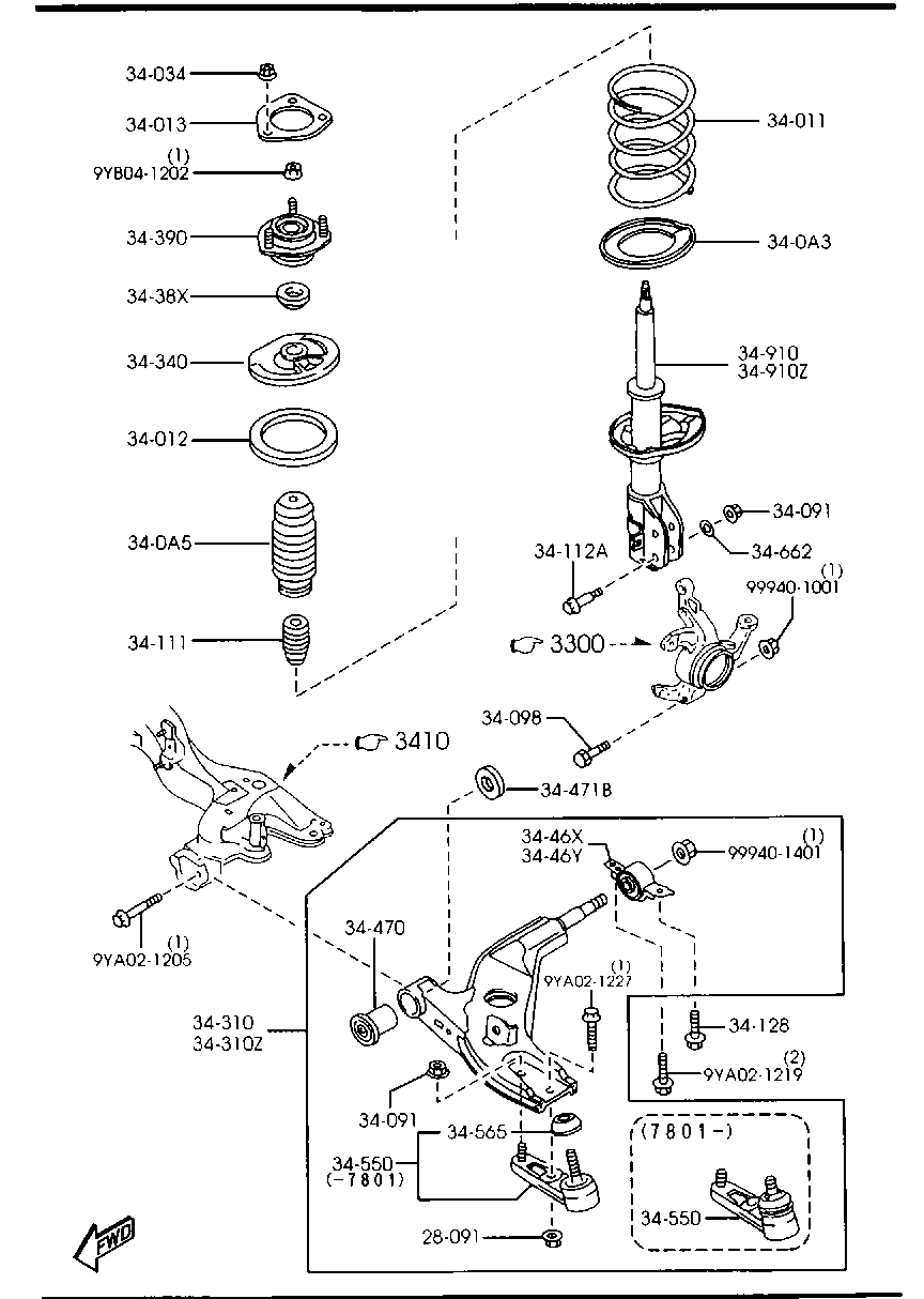 MAZDA BC1G-34-700E - Ammortizzatore autozon.pro