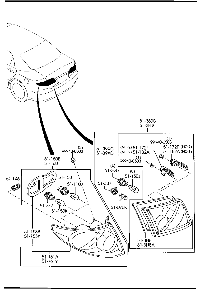 MAZDA G31A-51-150 - Luce posteriore autozon.pro