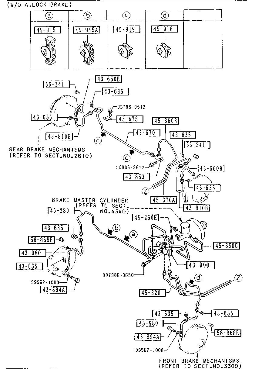 MAZDA G030-43-980 - Flessibile del freno autozon.pro