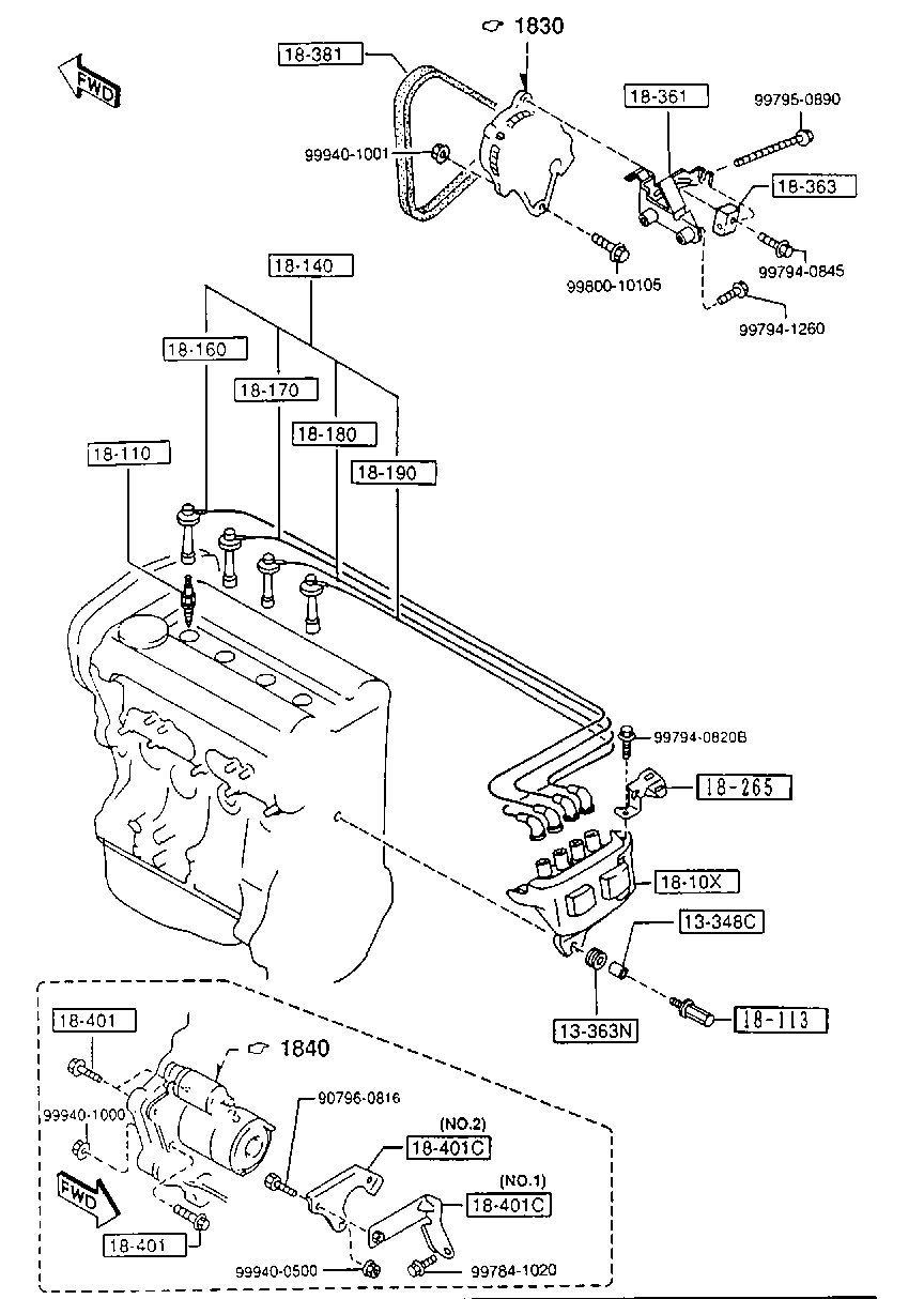 MAZDA B6S7-18-381B - Cinghia trapezoidale autozon.pro