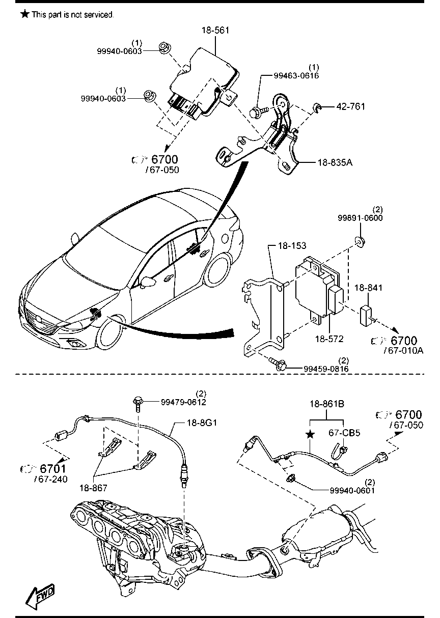 MAZDA PEDE-18-86Z - Sonda lambda autozon.pro