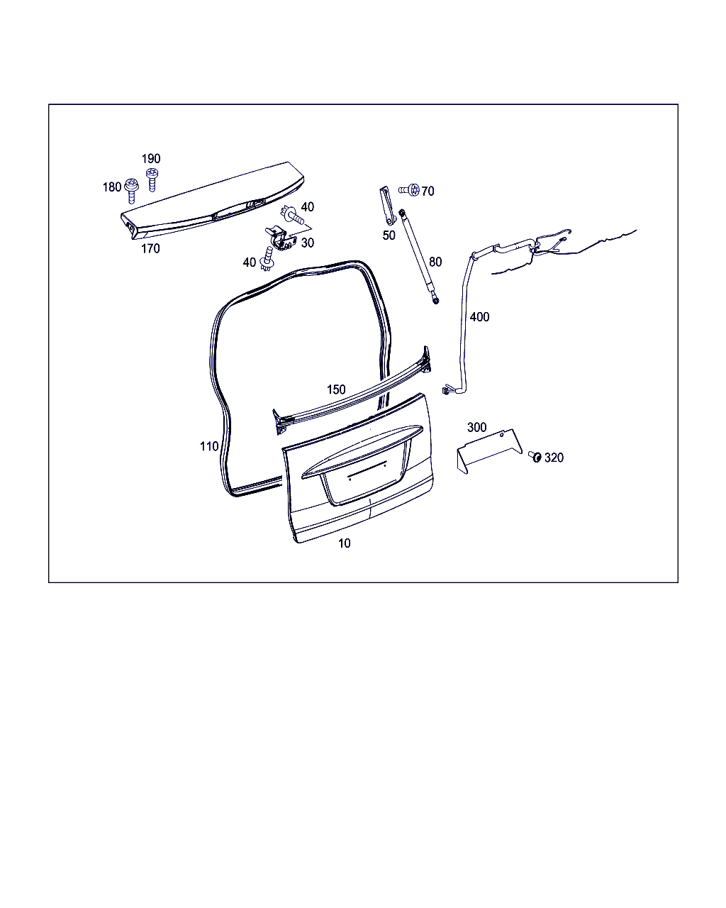 Mercedes-Benz A 451 988 00 04 - Ammortizatore pneumatico, Cofano bagagli / vano carico autozon.pro