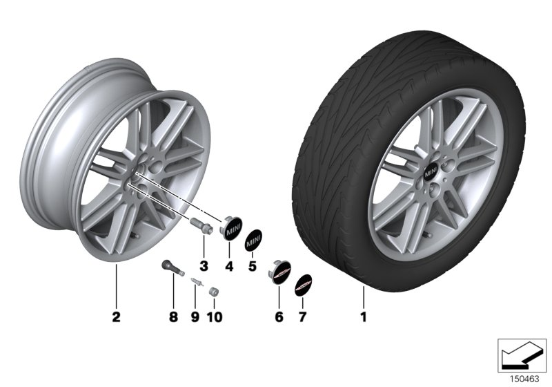 Mini 36 13 6 781 151 - Bullone ruota autozon.pro