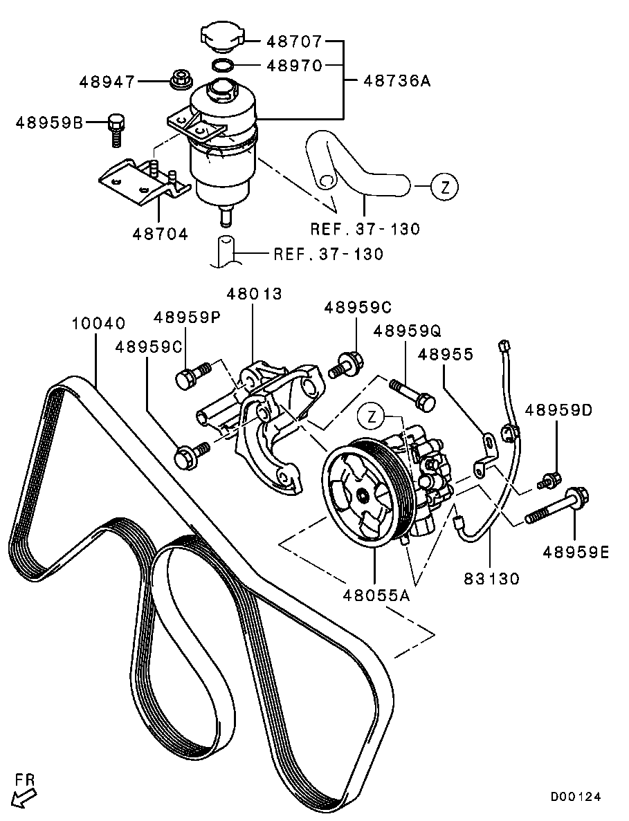 Mitsubishi MN183597 - Cinghia Poly-V autozon.pro