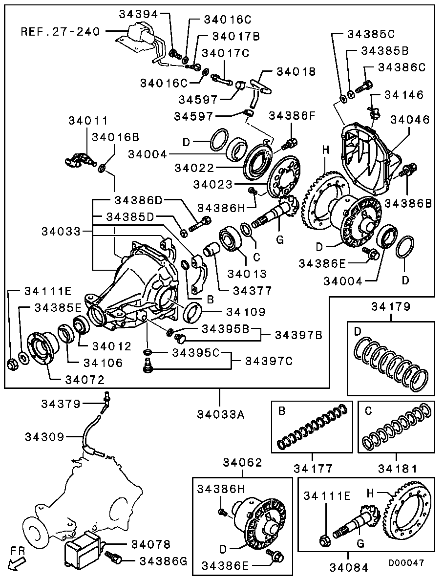 Mitsubishi MR453231 - Cuscinetto ruota autozon.pro