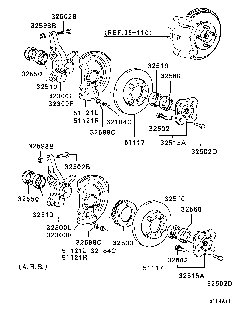 Mitsubishi MB63 3944 - Paraolio, Cuscinetto ruota autozon.pro