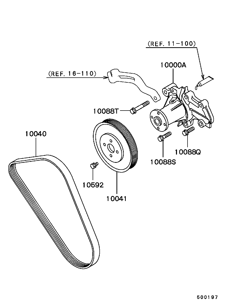 Mitsubishi MN183019 - Cinghia Poly-V autozon.pro