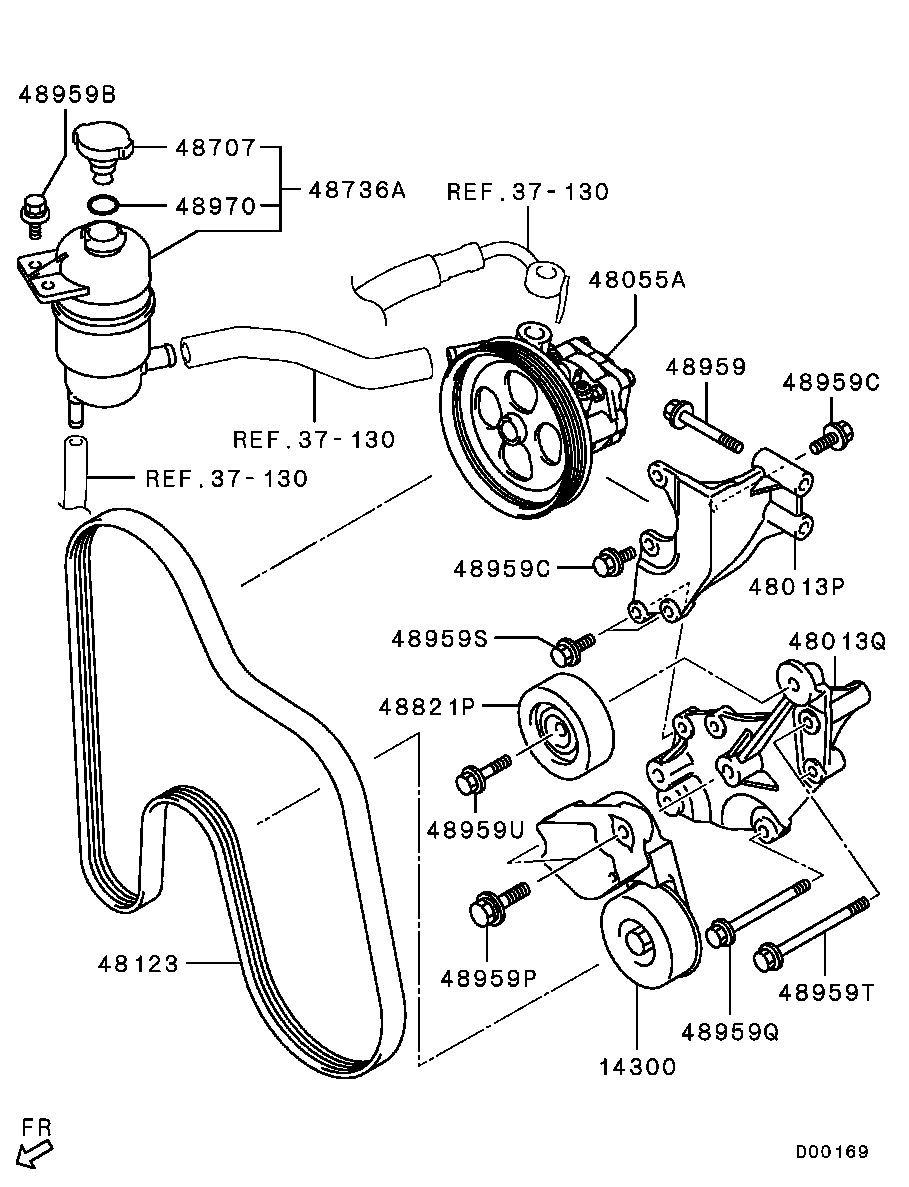 Mitsubishi 1340A094 - Cinghia Poly-V autozon.pro