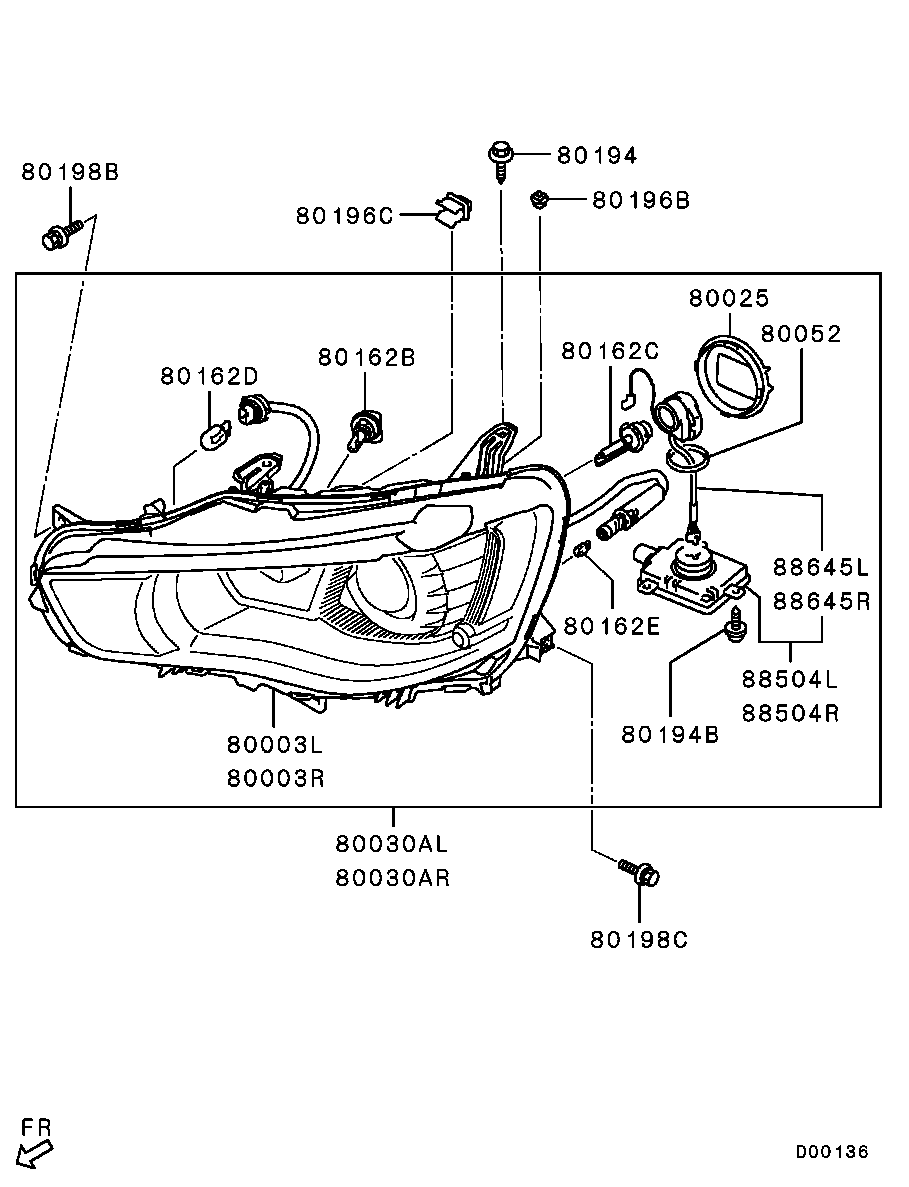 Mitsubishi MS 820959 - Lampadina, Fendinebbia autozon.pro