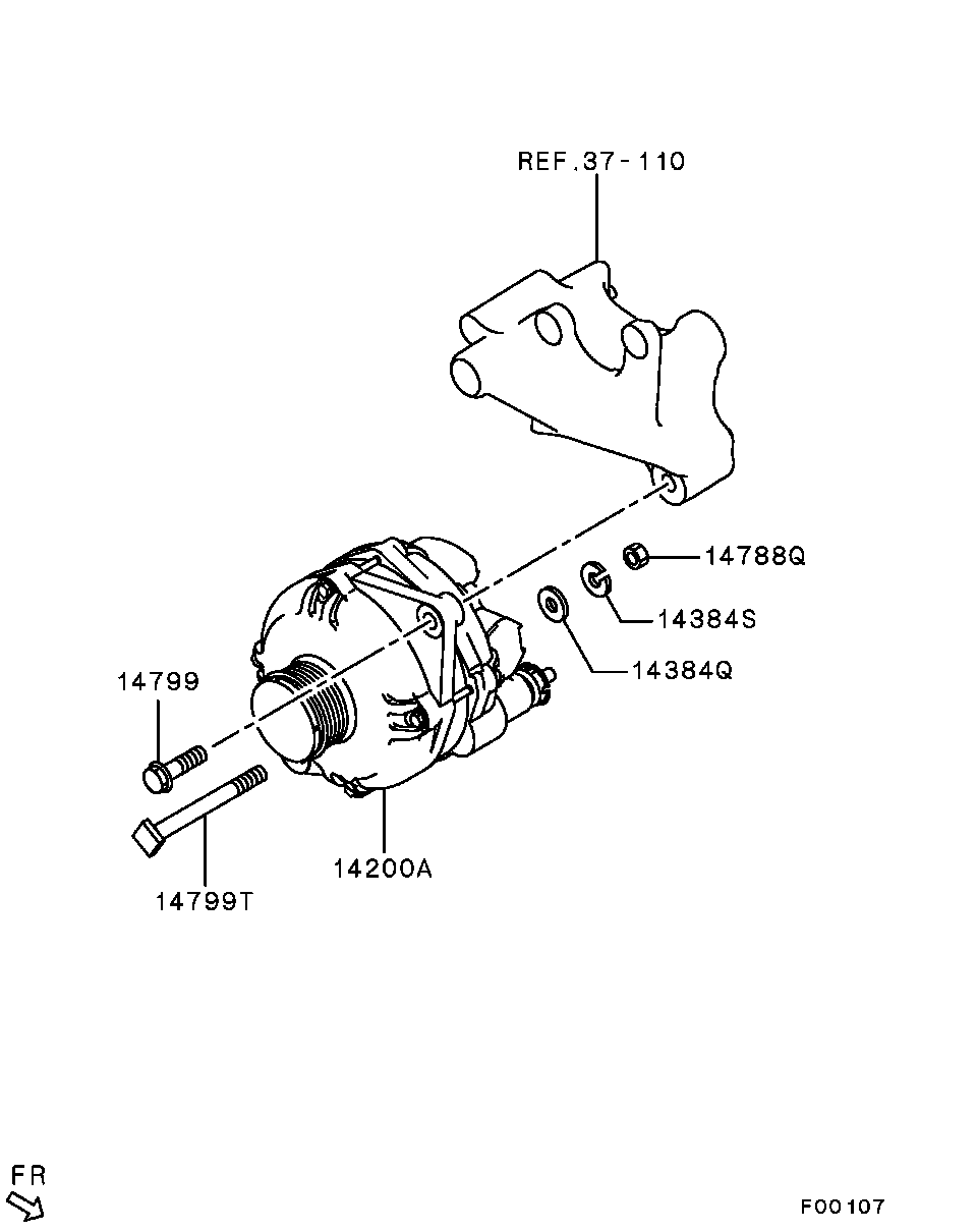 Mitsubishi 1800A053 - Alternatore autozon.pro