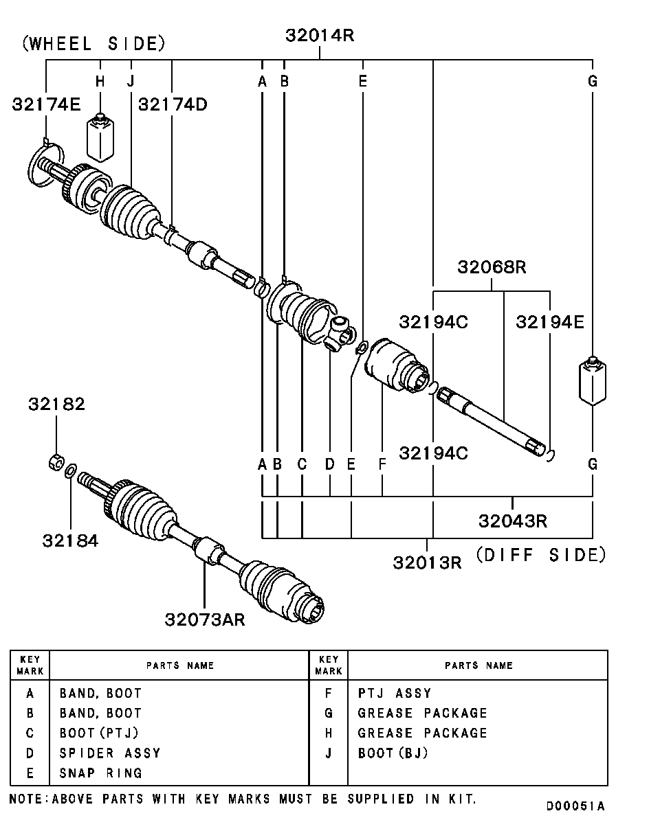 Mitsubishi MU000679 - Kit cuscinetto ruota autozon.pro