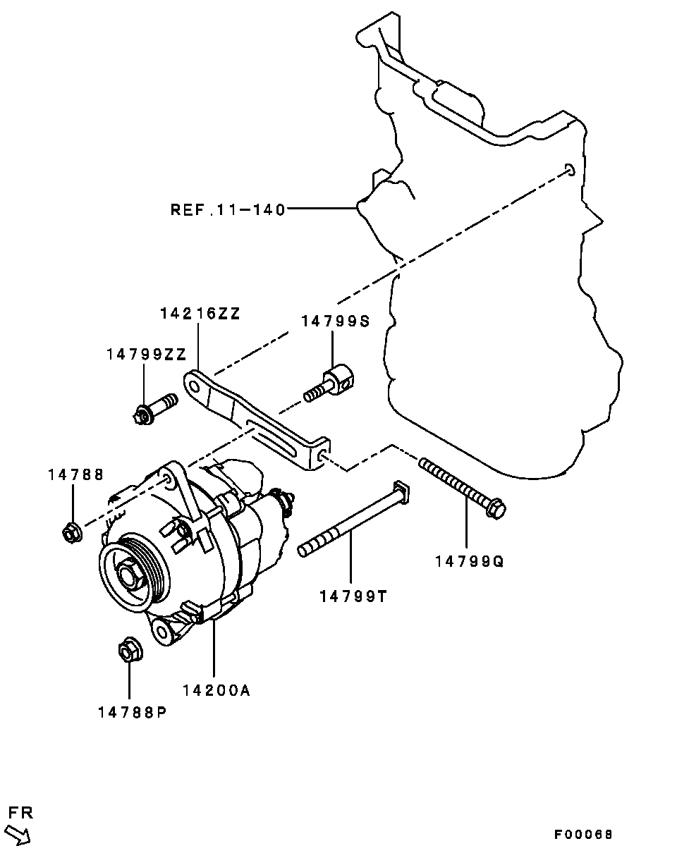 Mitsubishi 1800A070 - Alternatore autozon.pro