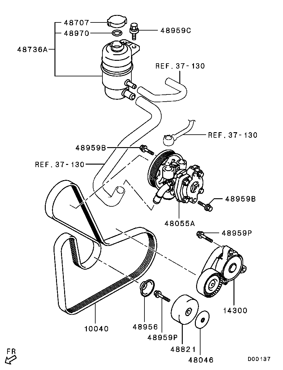 Mitsubishi 4451A059 - Cinghia Poly-V autozon.pro