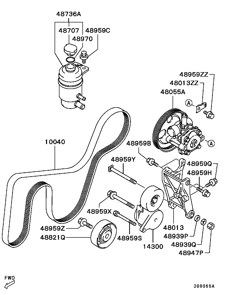 Mitsubishi MN163085 - Cinghia Poly-V autozon.pro