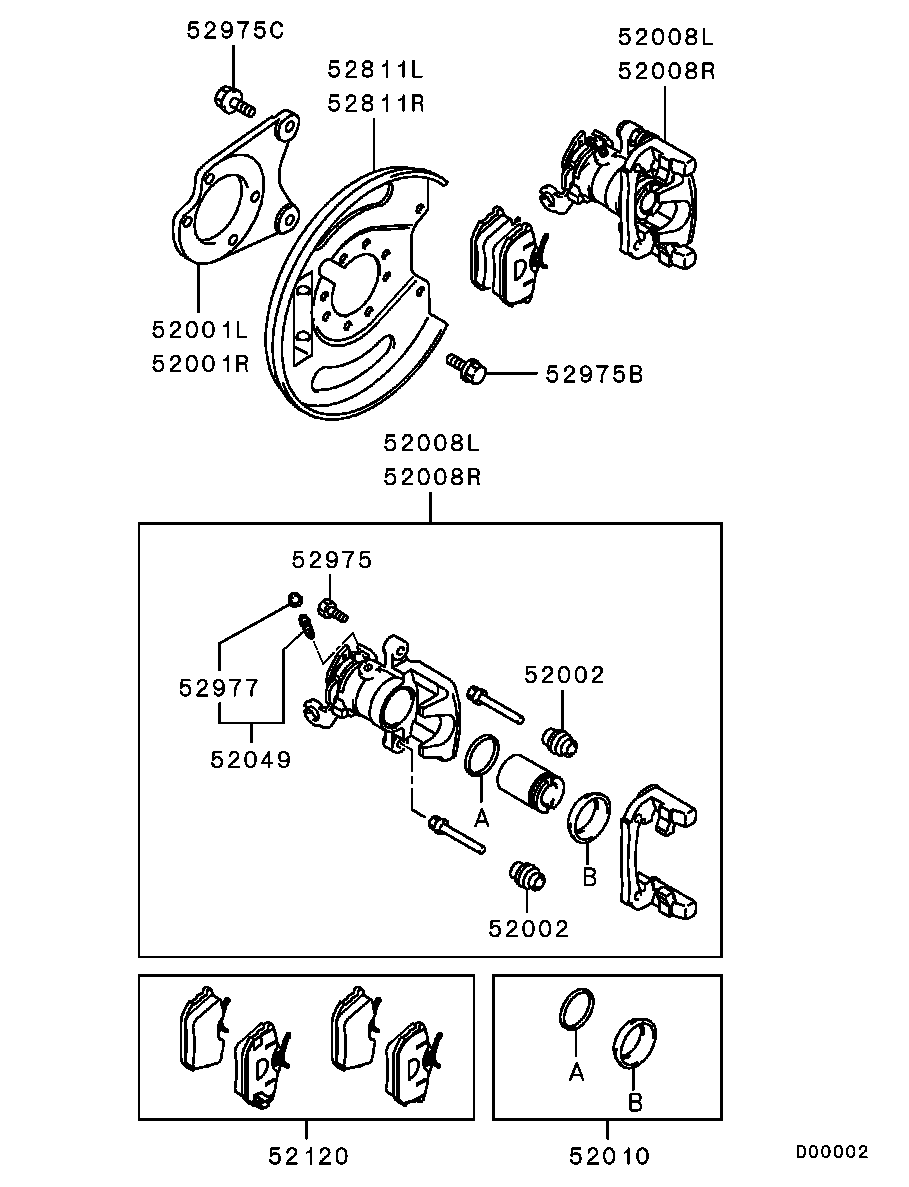 Mitsubishi MR955245 - Pinza freno autozon.pro