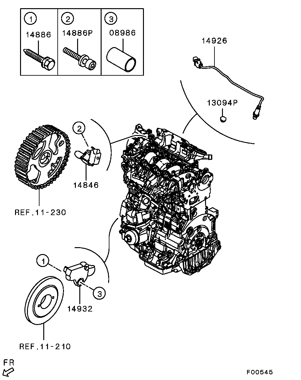 Mitsubishi MN982271 - Sensore, Posizione albero a camme autozon.pro