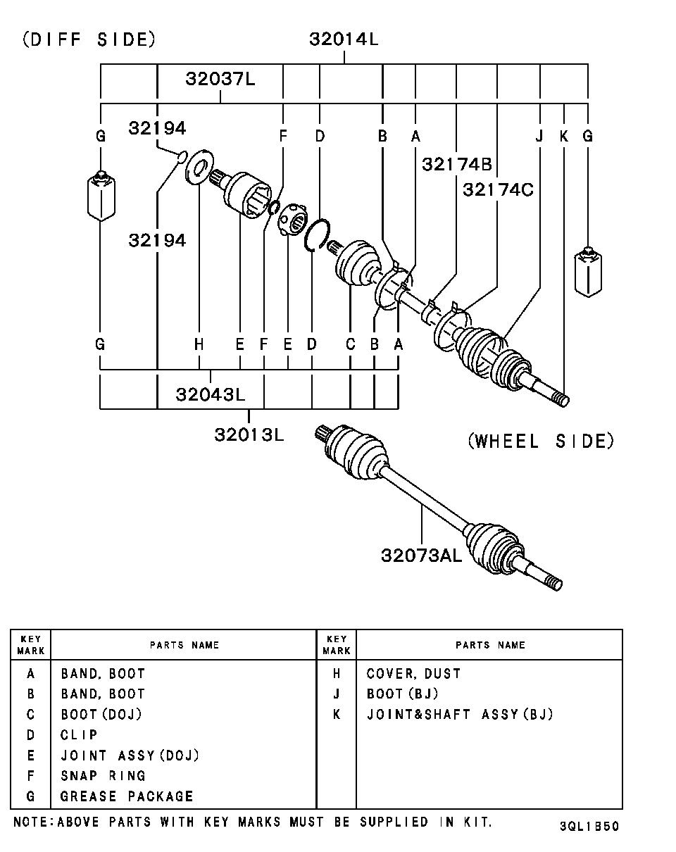 Mitsubishi MN107601 - Albero motore / Semiasse autozon.pro