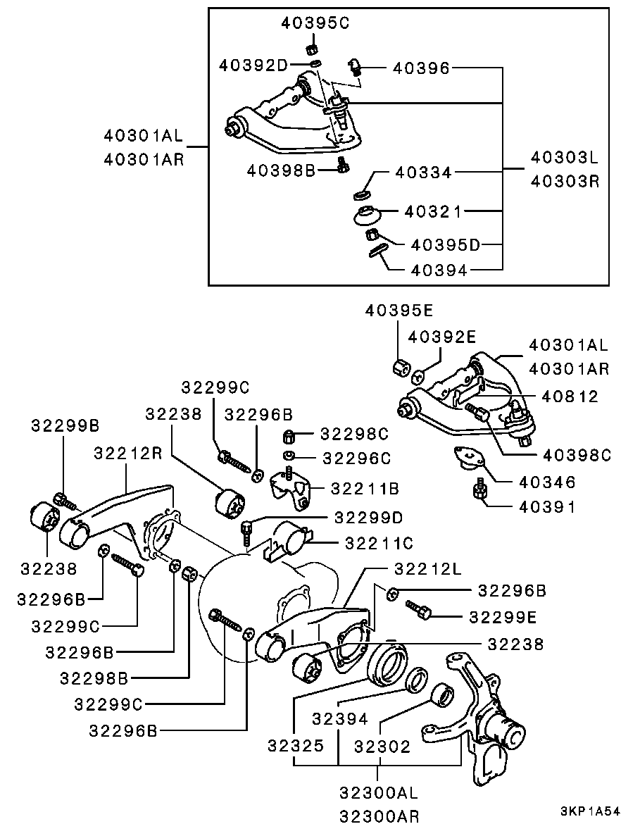 Mitsubishi MR124879 - Braccio oscillante, Sospensione ruota autozon.pro