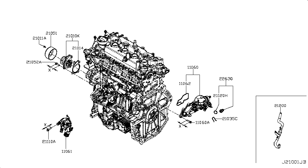 NISSAN 2101000Q2F - Pompa acqua autozon.pro