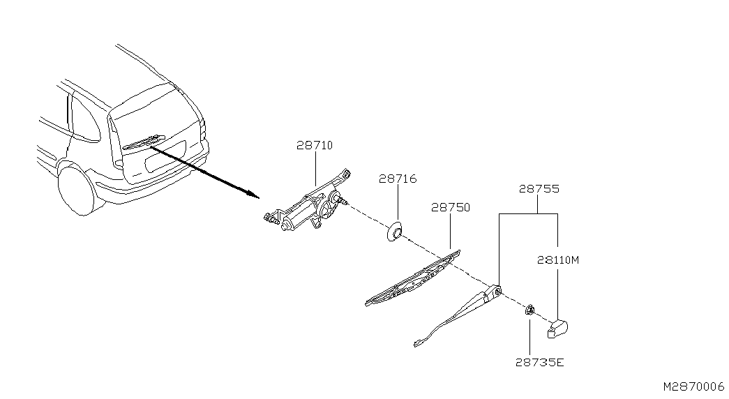 NISSAN 28790BU010 - Spazzola tergi autozon.pro