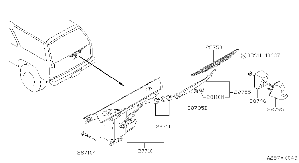 NISSAN 2879041G00 - Spazzola tergi autozon.pro