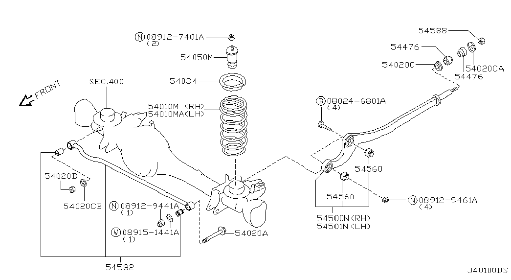 NISSAN 54560-VC000 - Supporto, Braccio oscillante autozon.pro