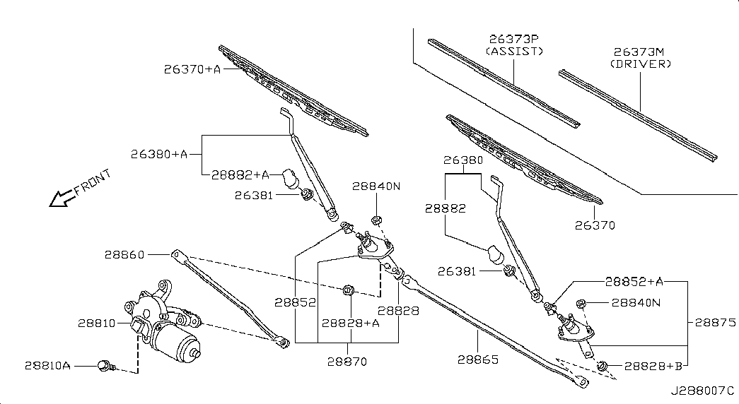 NISSAN 28890VB010 - Spazzola tergi autozon.pro