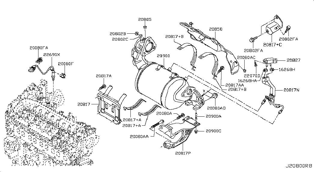 NISSAN 2269000Q0L - Sonda lambda autozon.pro