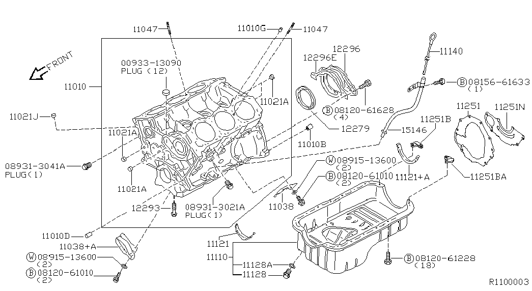 NISSAN 1227918V00 - Paraolio, Albero a gomiti autozon.pro