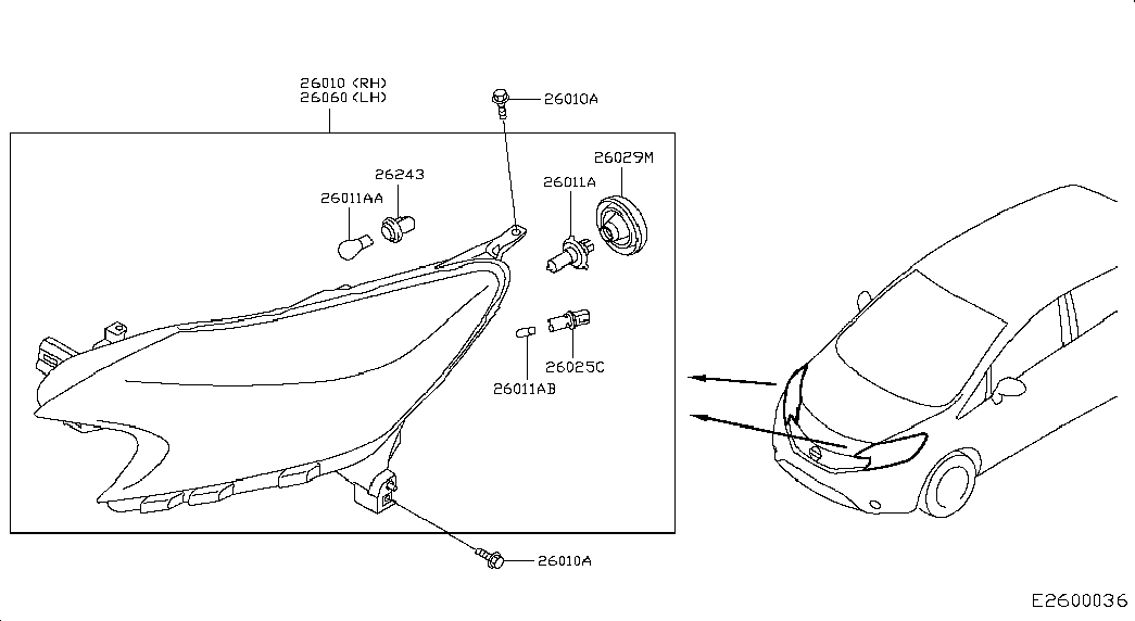 NISSAN 262948992A - Lampadina, Fendinebbia autozon.pro