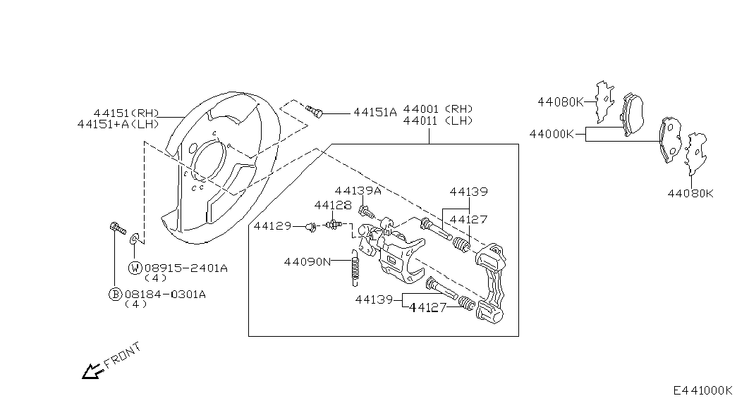 NISSAN 44001BM40A - Pinza freno autozon.pro