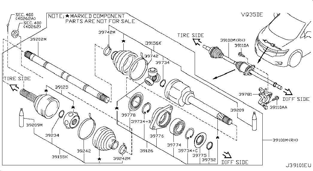 NISSAN C9741-1JA0A - Cuffia, Semiasse autozon.pro