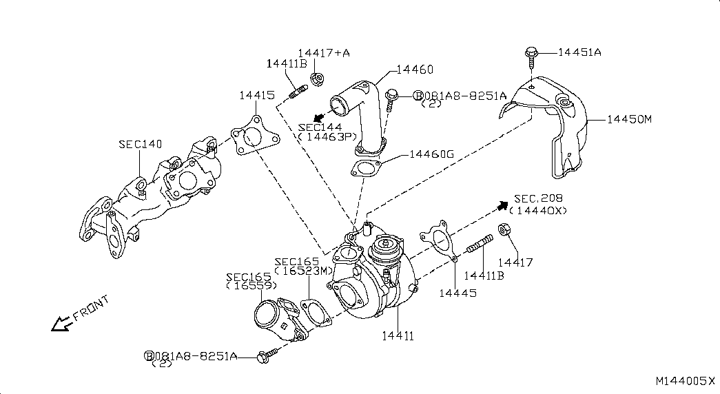 RENAULT 14411EC00C - TURBOCHARGER autozon.pro