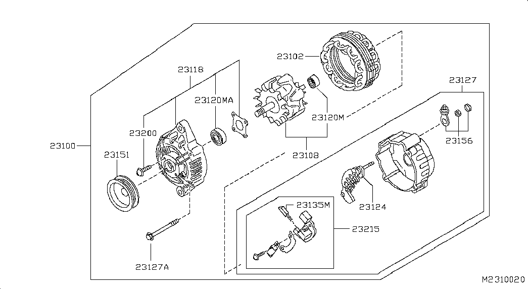 NISSAN 23100-EB31B - Alternatore autozon.pro