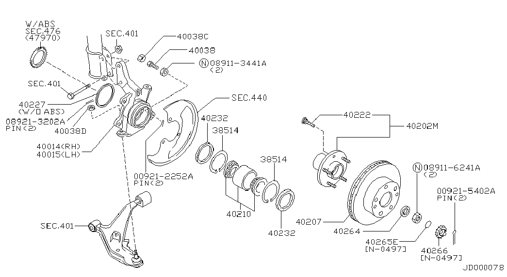 NISSAN 40210-30R01 - Kit cuscinetto ruota autozon.pro