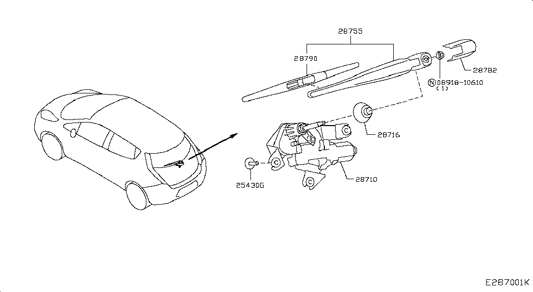 Infiniti 287901LA0A - Spazzola tergi autozon.pro