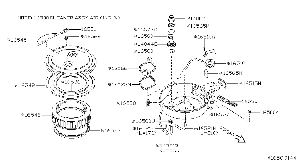 NISSAN 16546-U6710 - Filtro aria autozon.pro