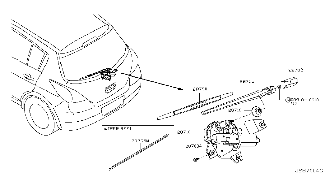 NISSAN 28790ED000 - Spazzola tergi autozon.pro