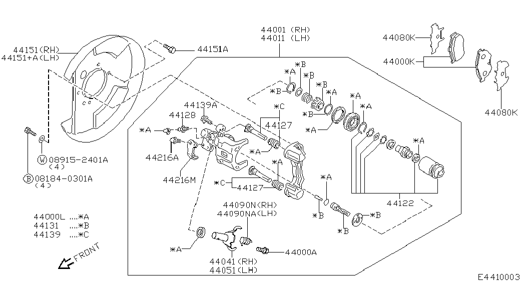 NISSAN 44001-2F500 - Pinza freno autozon.pro