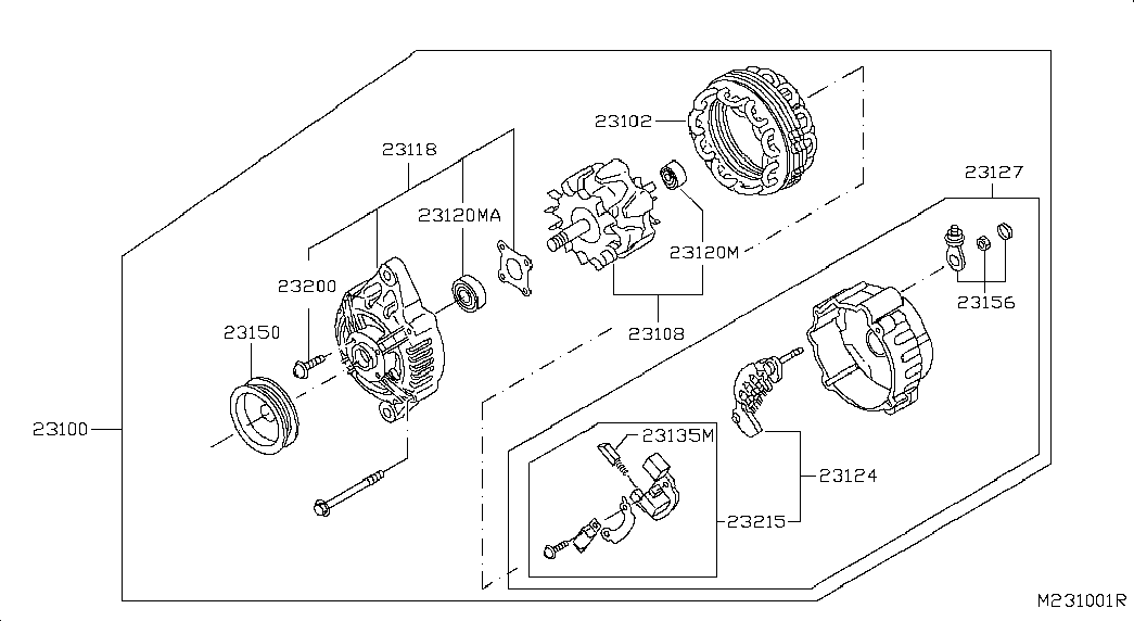 NISSAN 23150EB800 - Puleggia cinghia, Alternatore autozon.pro