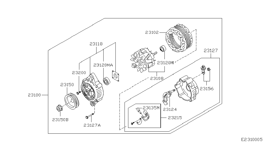 NISSAN 23100-4M611 - Alternatore autozon.pro