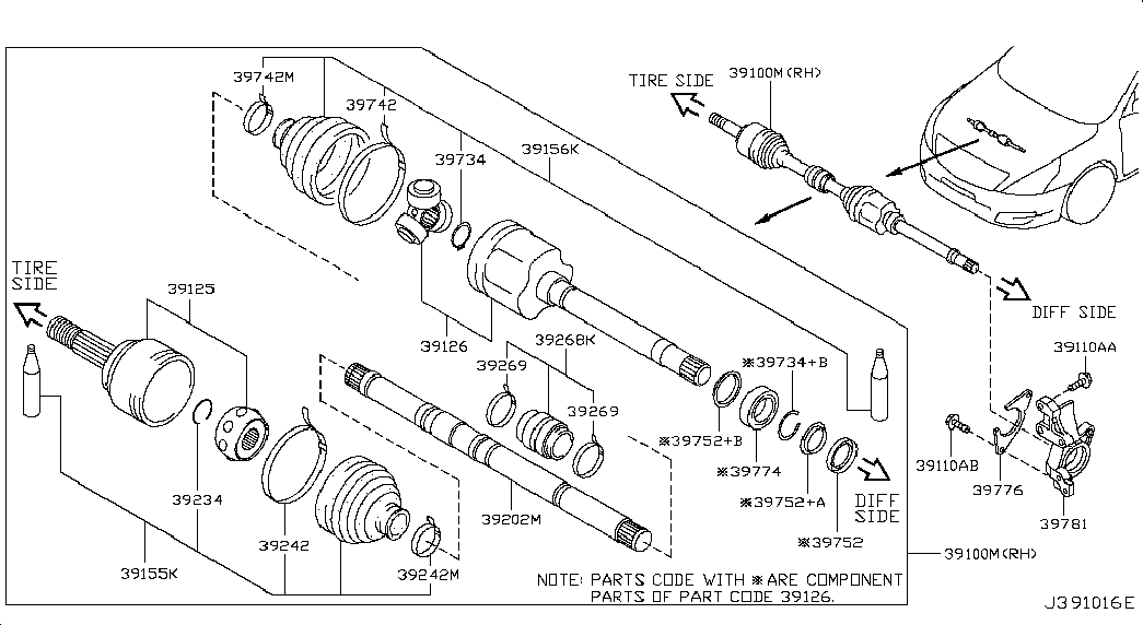 NISSAN 39241-9Y029 - Cuffia, Semiasse autozon.pro