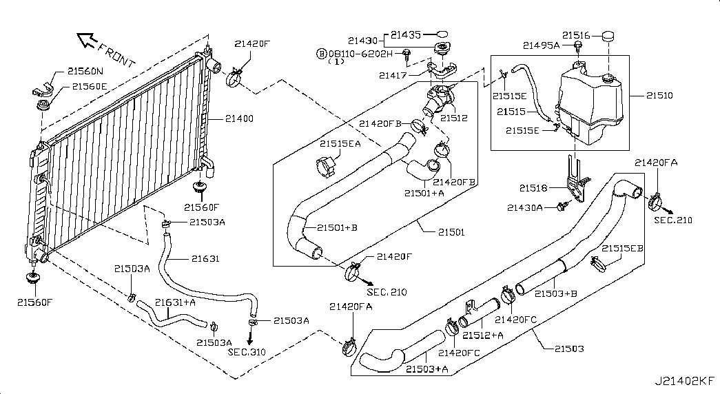 NISSAN 214308991A - Tappo, radiatore autozon.pro