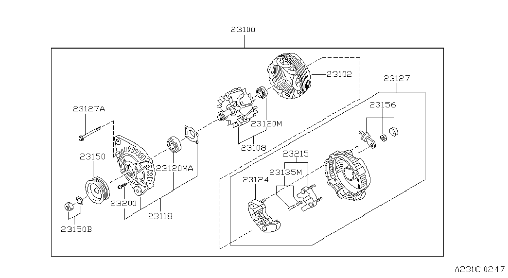 NISSAN 23100-0M810 - Alternatore autozon.pro